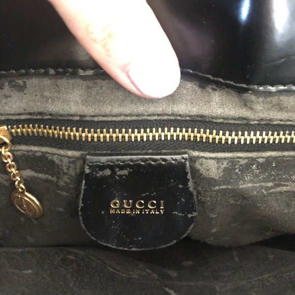 Large Gucci Leather Tote Bag - Picture 12 of 13